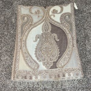 Gerard Darel Paisley Sequin Tassel Scarf